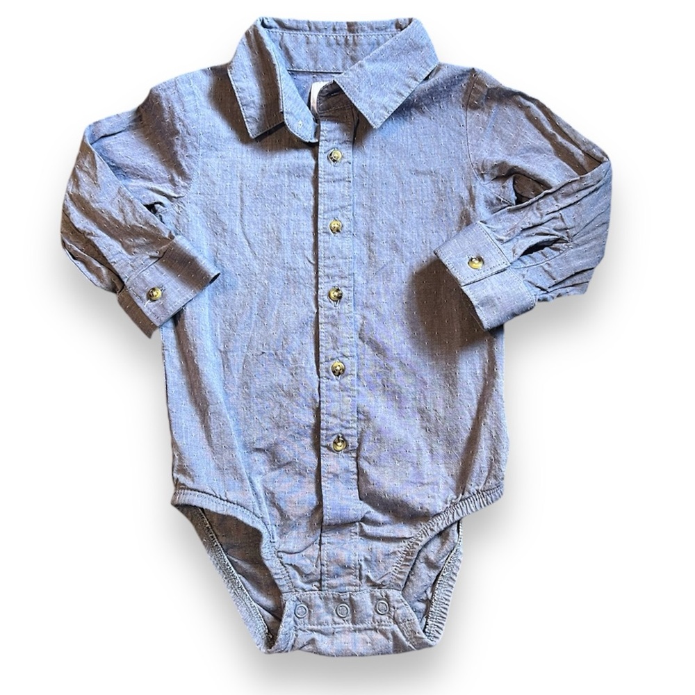 Long Sleeve Button Up Onesie